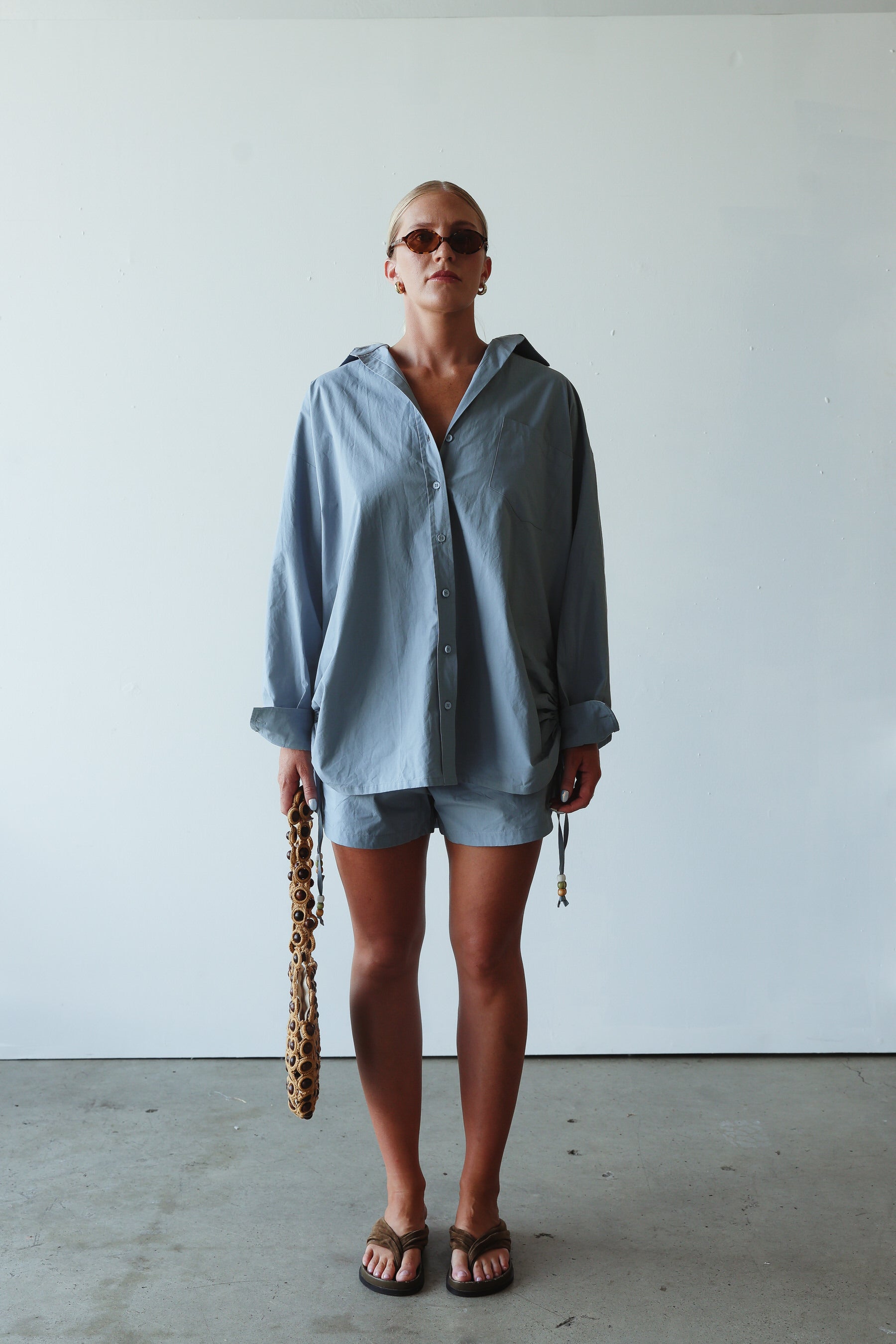 Celine Shirt - cornflower by By Billie