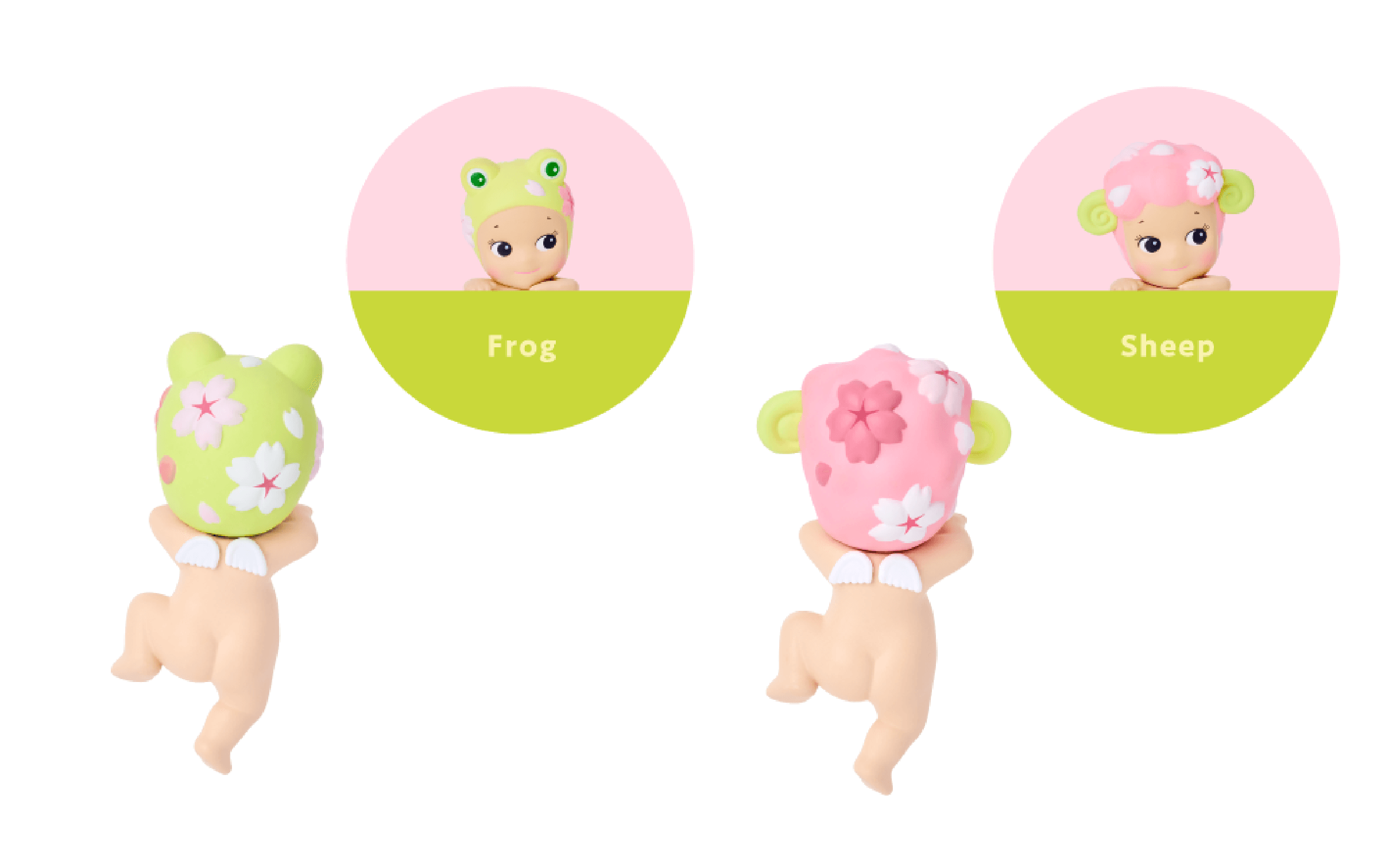 Sonny Angel Hippers - Cherry Blossom Frog and Sheep