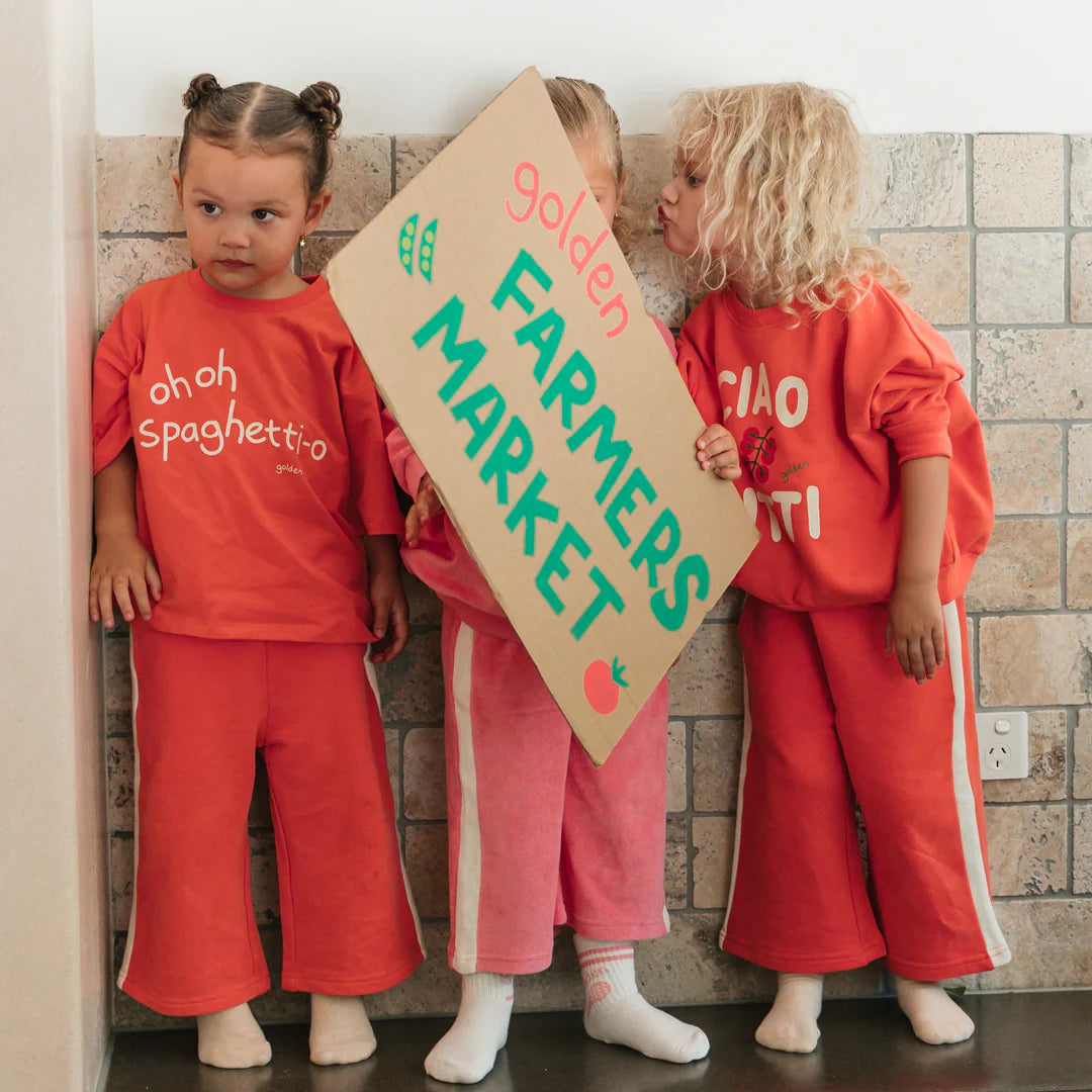 Ciao Tutti Relaxed Pants Napoli Red by Golden Children