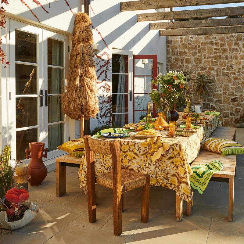 table display with the Clementine Table Cloth by Sage & Clare