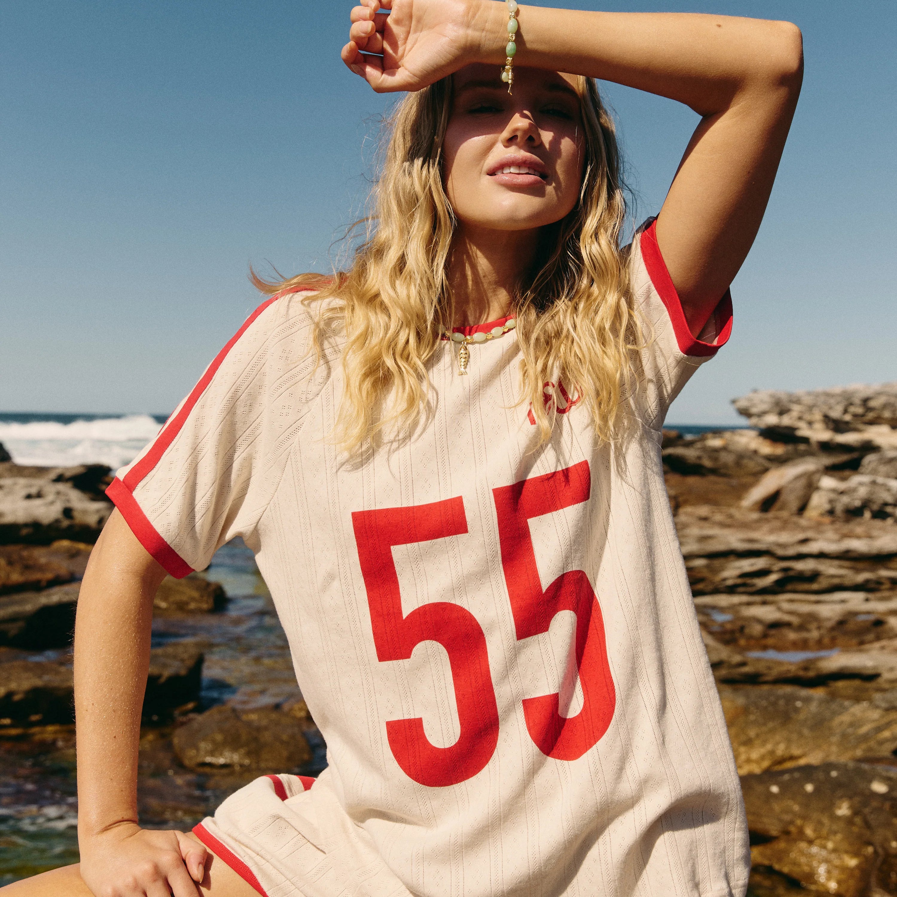Club 55 Tee - Red by Indigo & Wolfe