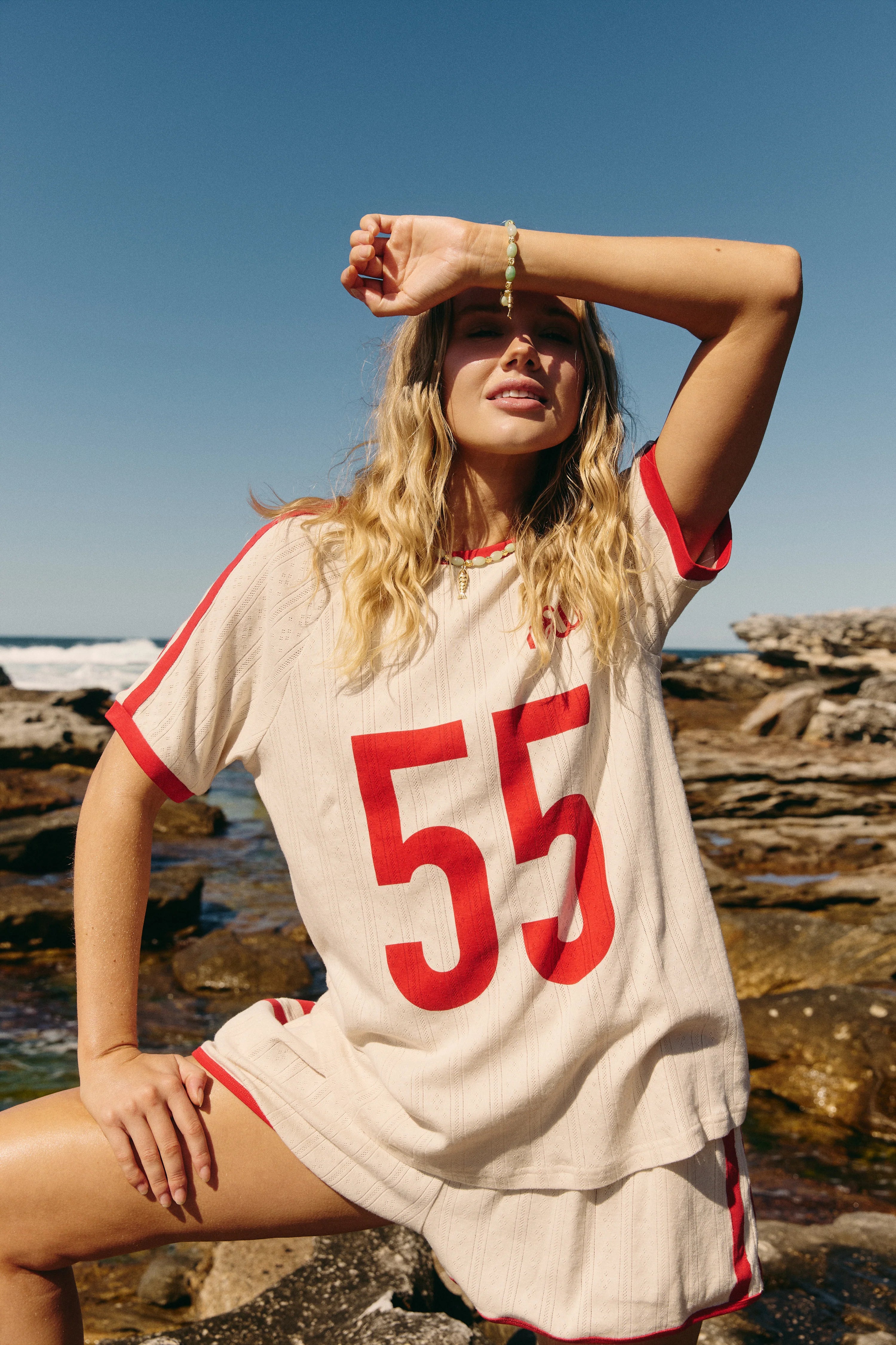 Club 55 Tee - Red by Indigo & Wolfe
