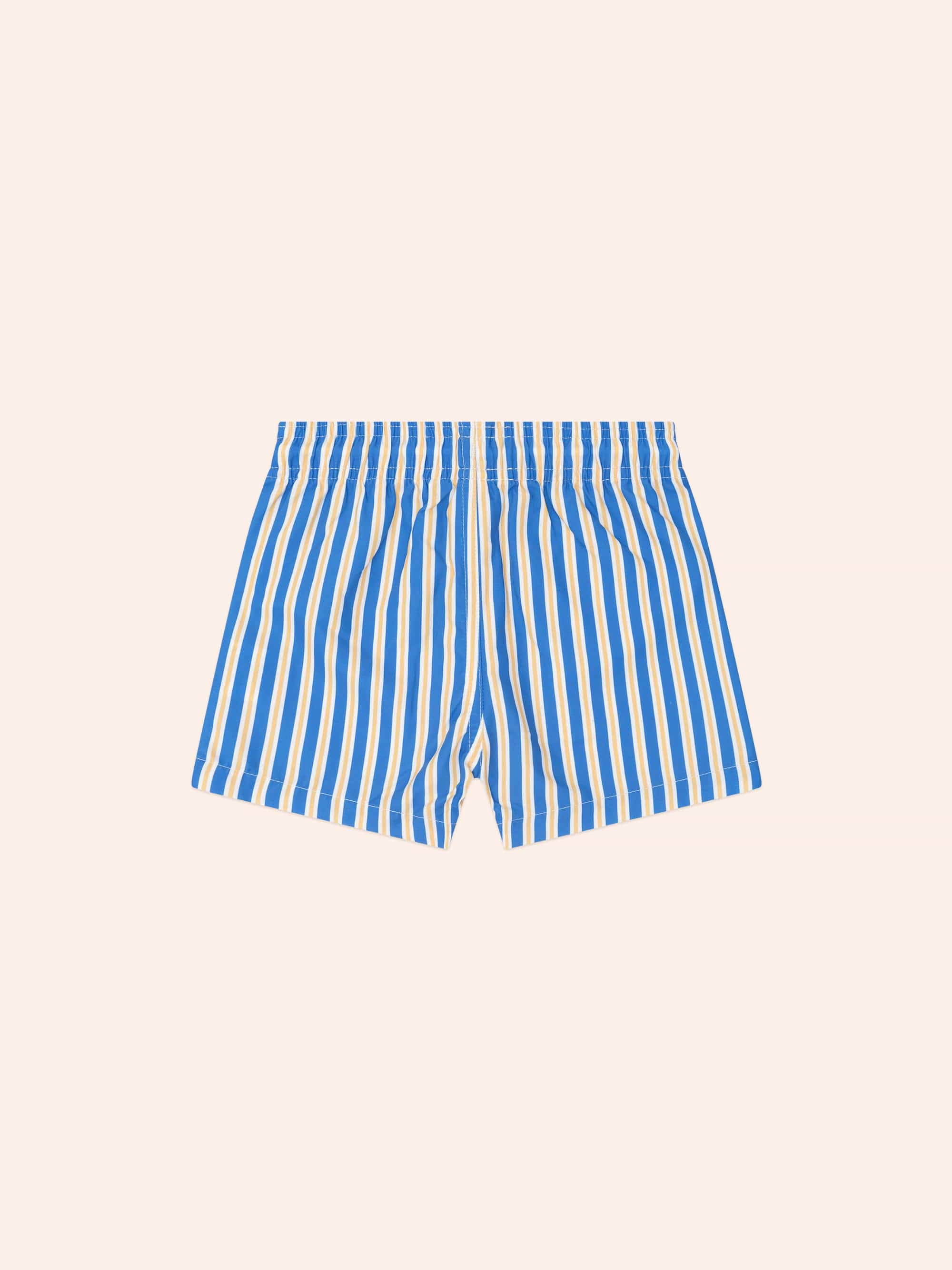 Back view of the Collegiate Stripe Boardshort | Huxbaby