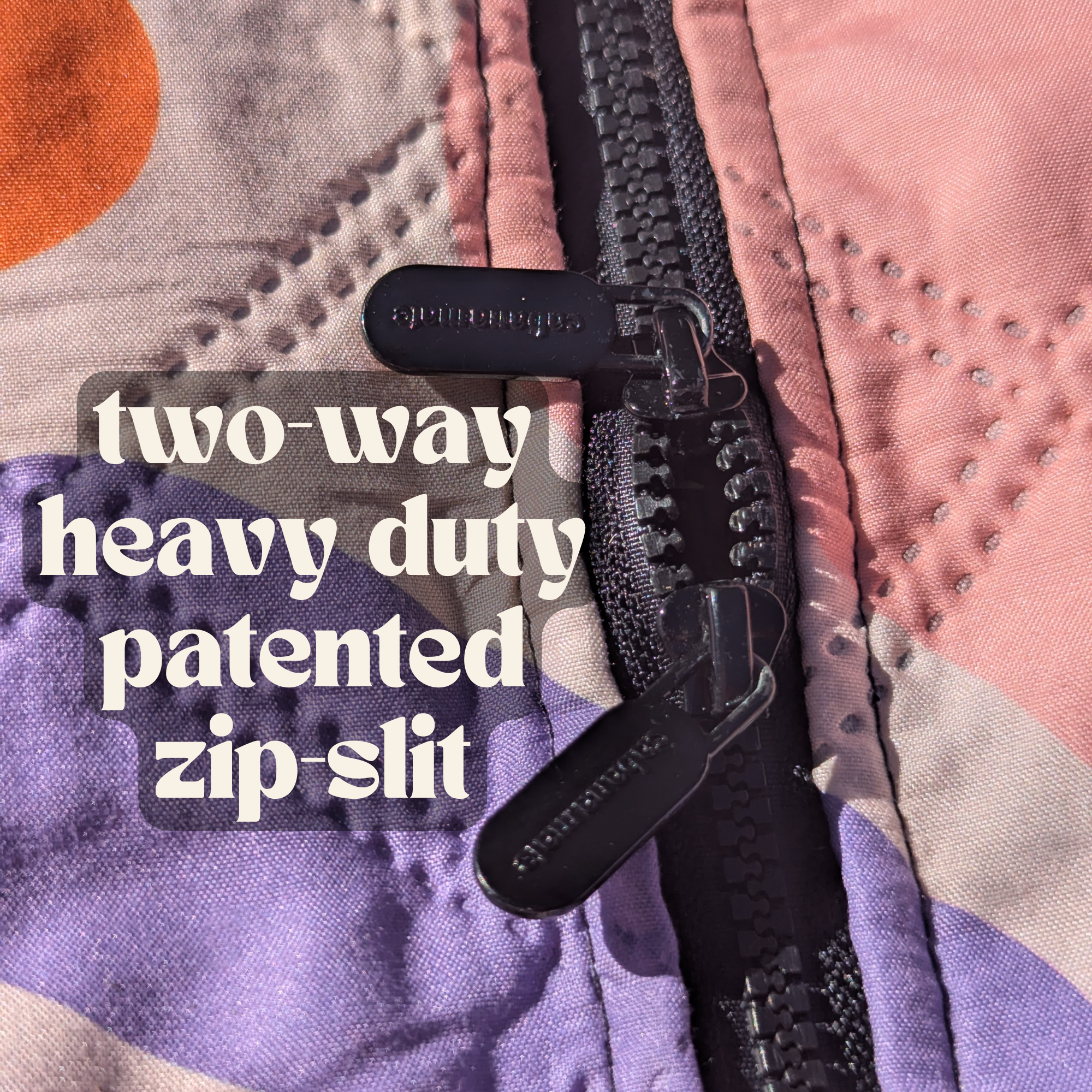 beach mat with heavy duty adjustable two way zip