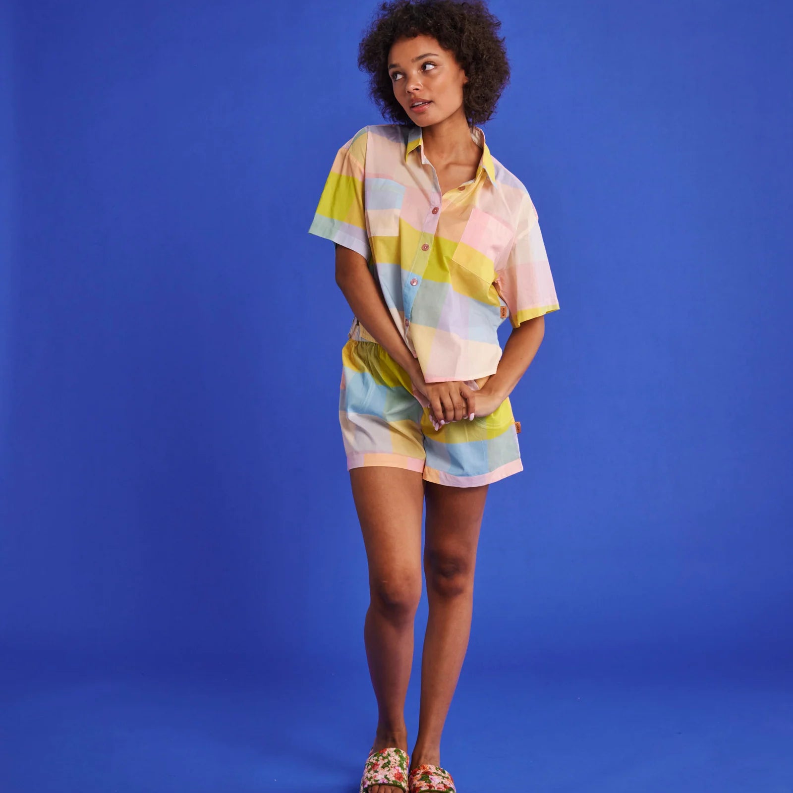 Corfu Tartan Pyjama Set made from organic cotton by Kip & Co