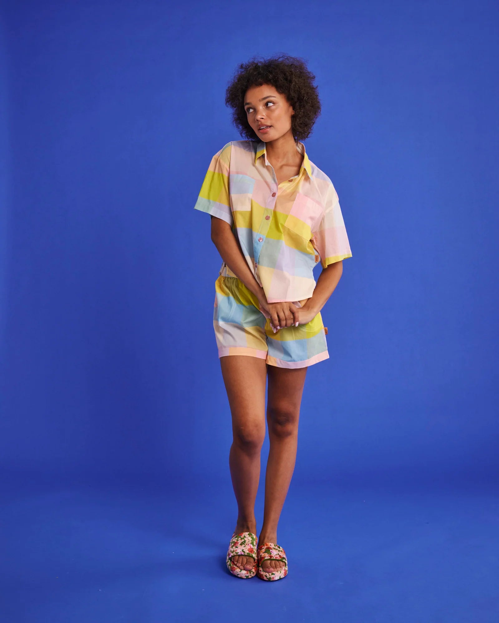 Corfu Tartan Pyjama Set made from organic cotton by Kip & Co