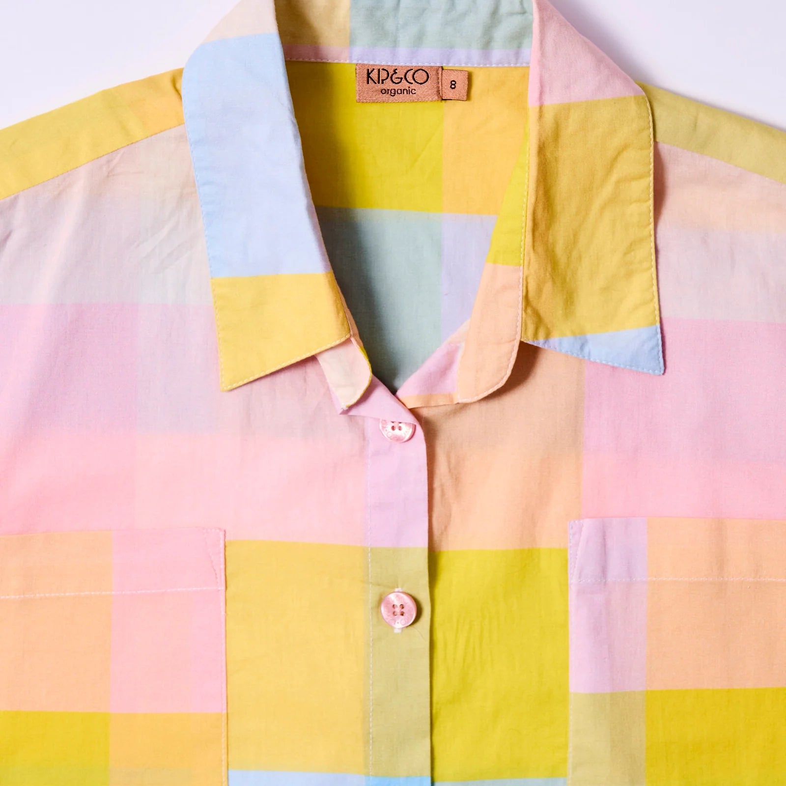 Corfu Tartan Pyjama Set made from organic cotton by Kip & Co - short sleeve & short set