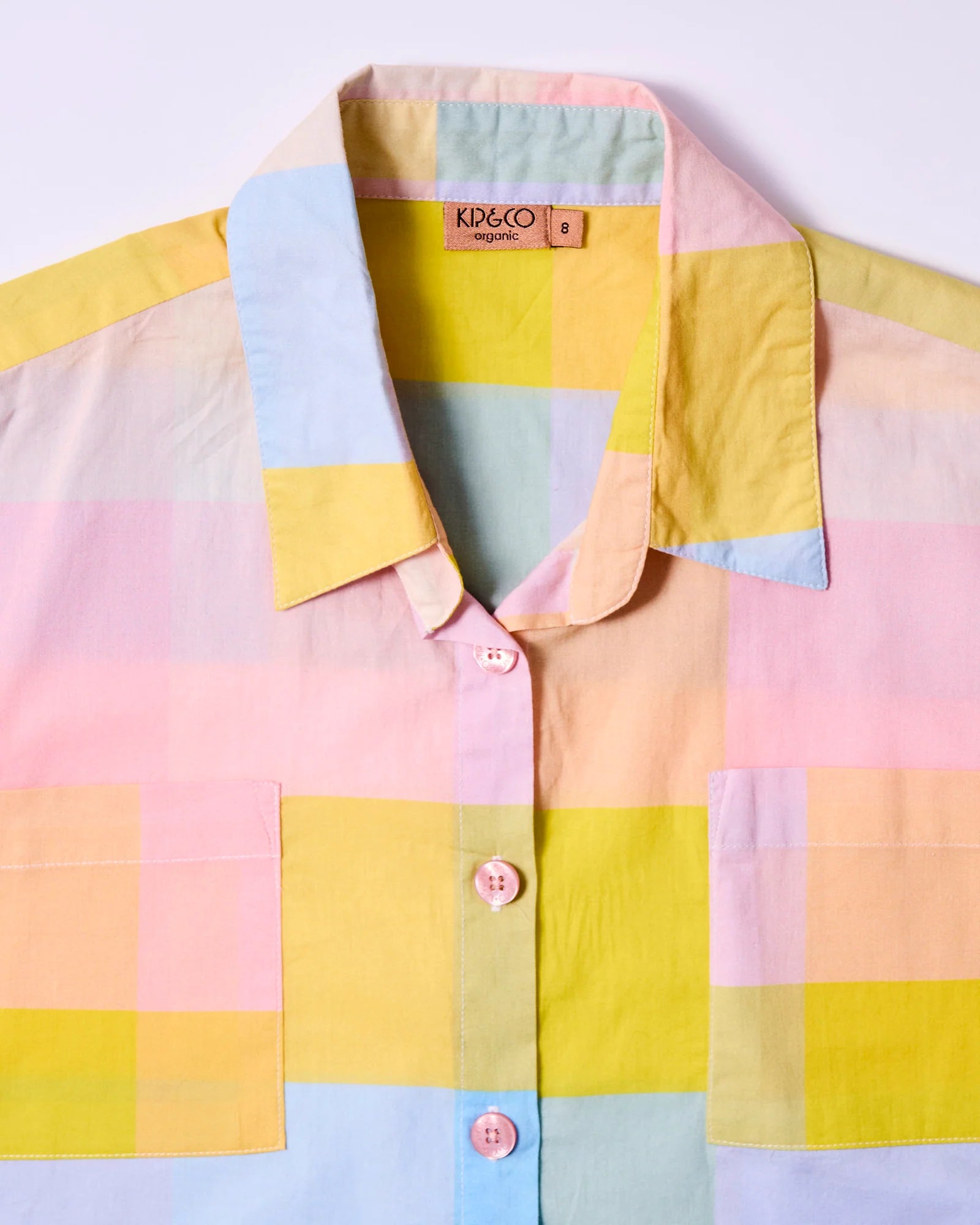 Corfu Tartan Pyjama Set made from organic cotton by Kip & Co - short sleeve & short set