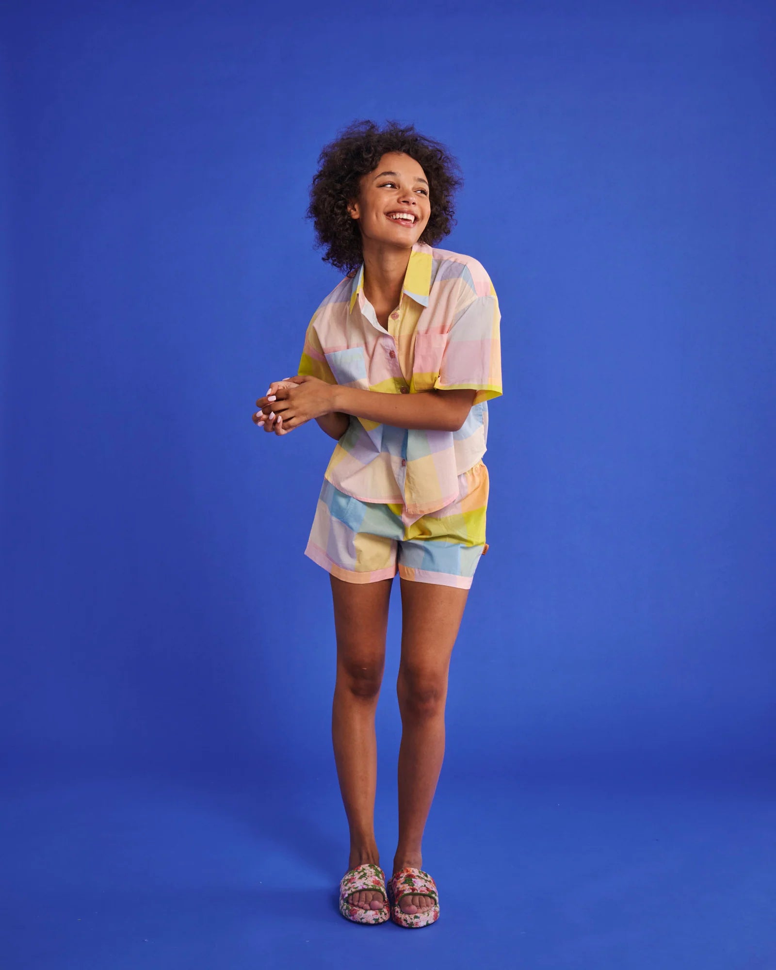 Corfu Tartan Pyjama Set made from organic cotton by Kip & Co