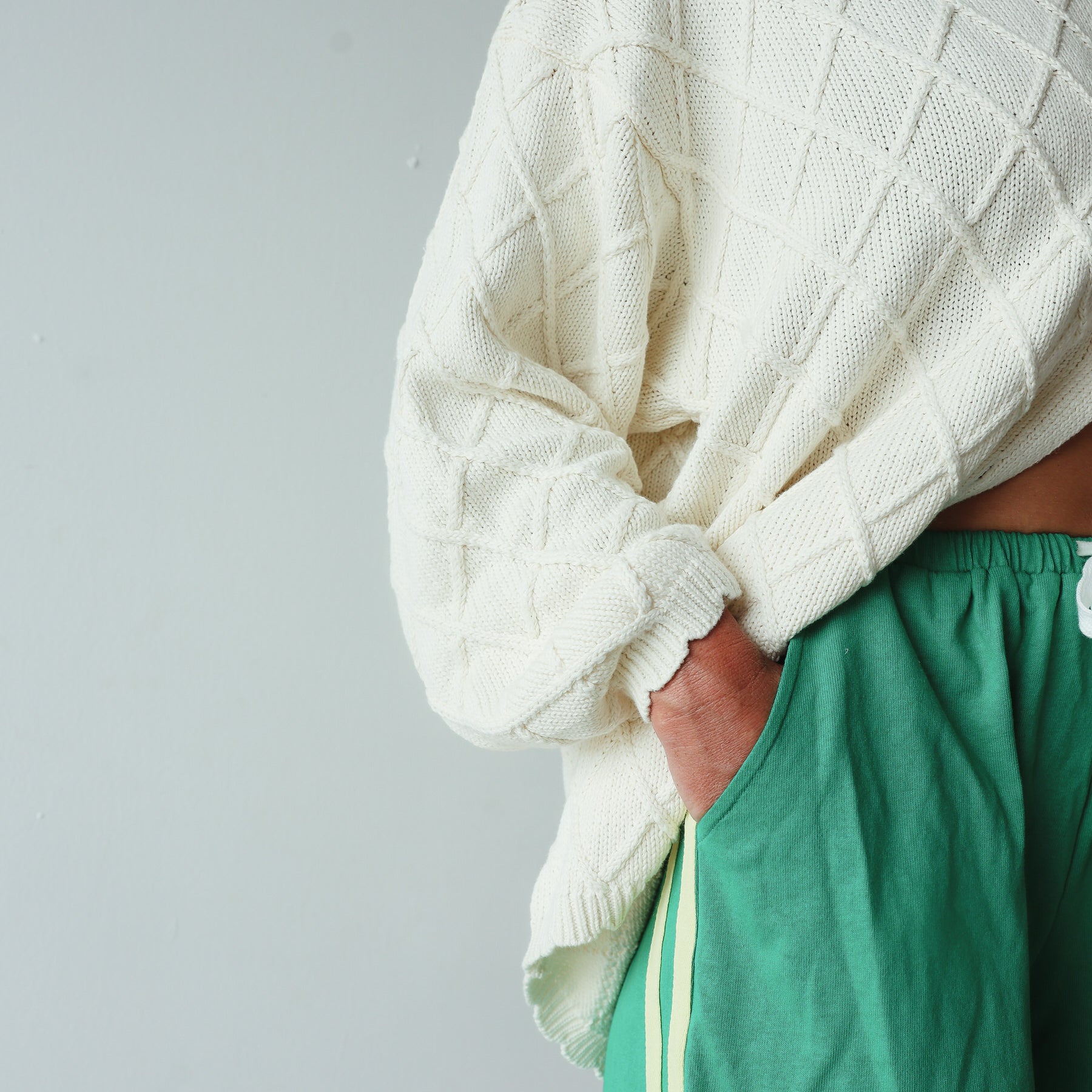 Crochet Knit Cardigan - cream by By Billie