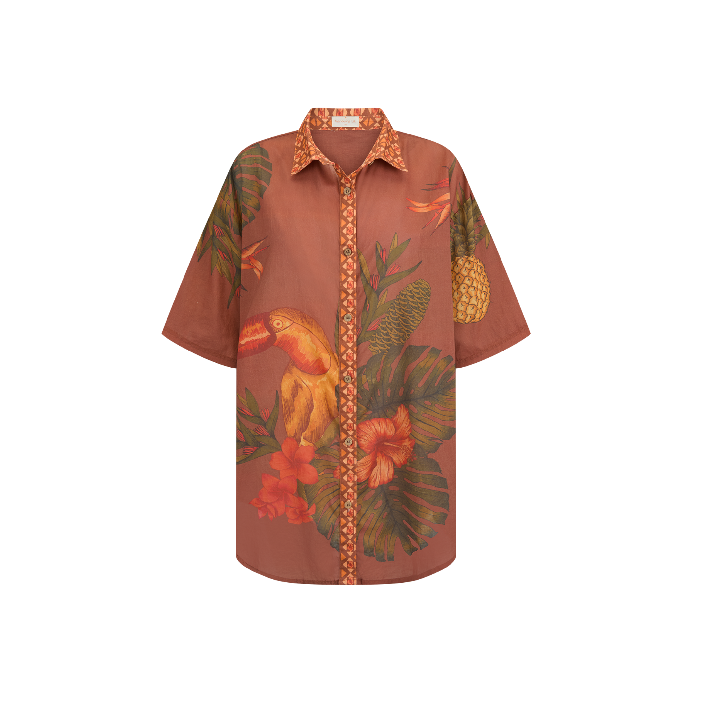 Cuban Tropical Shirt Coffee by Wandering Folk