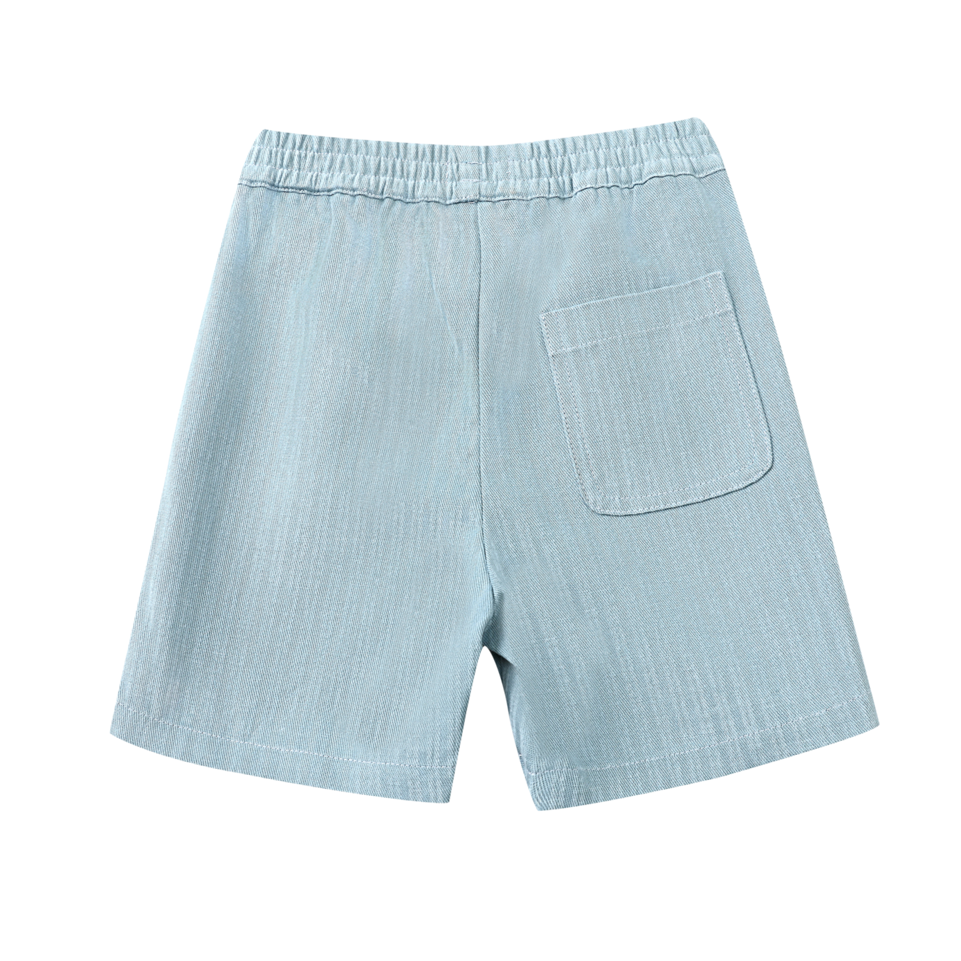 Back view of the Cyriel Shorts - Steel Blue Striped | Donsje