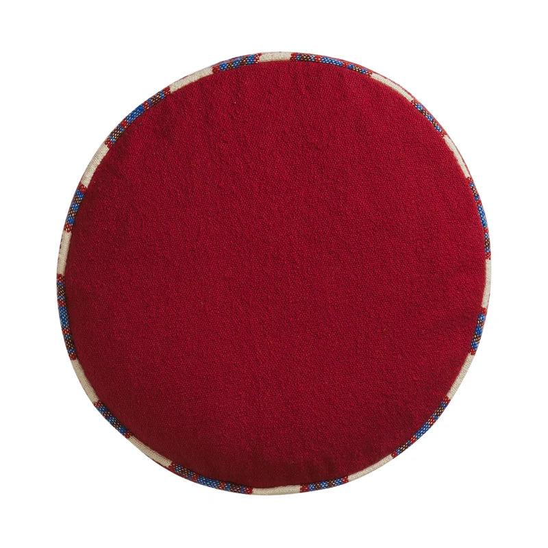 Delana Round Cushion - Crimson by Sage & Clare