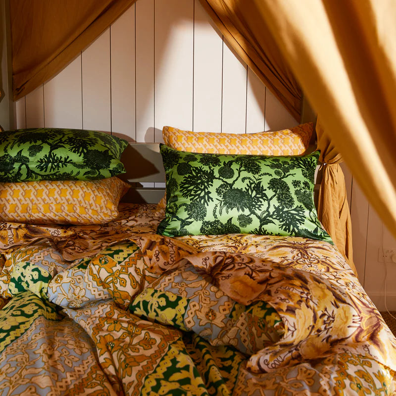 Delphine Silk Pillowcase Key Lime by Sage & Clare