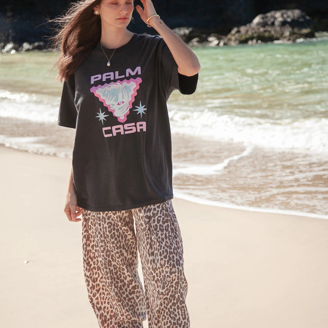 Dove Eye T-Shirt Vintage Black by Palm Collective