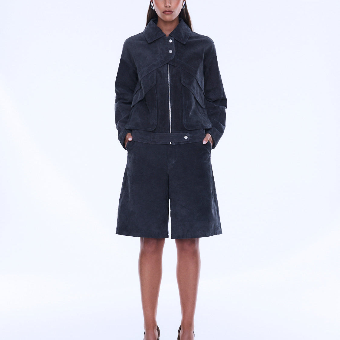 EMMA UTILITY SUEDE JACKET by Ena Pelly