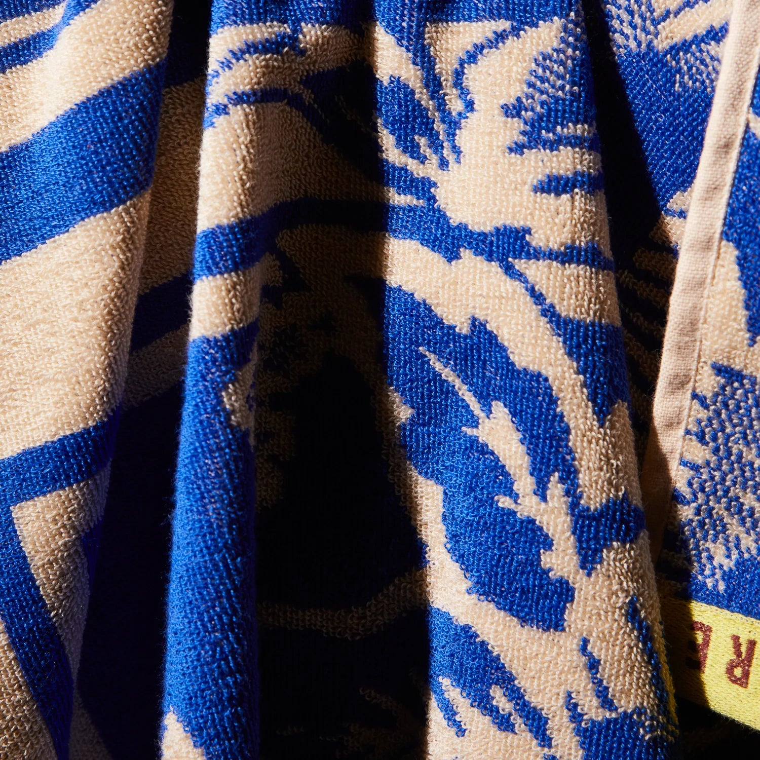 fabric detail of Eliza Bath Sheet - Ultramarine by Sage & Clare