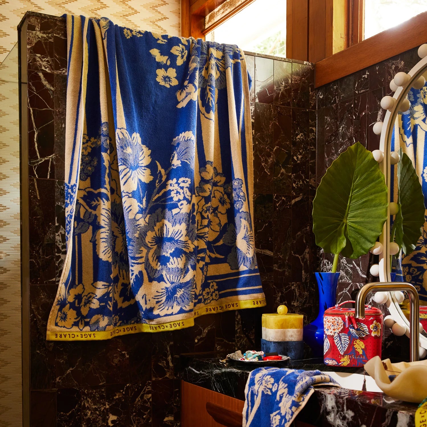 Eliza Bath Sheet - Ultramarine by Sage & Clare