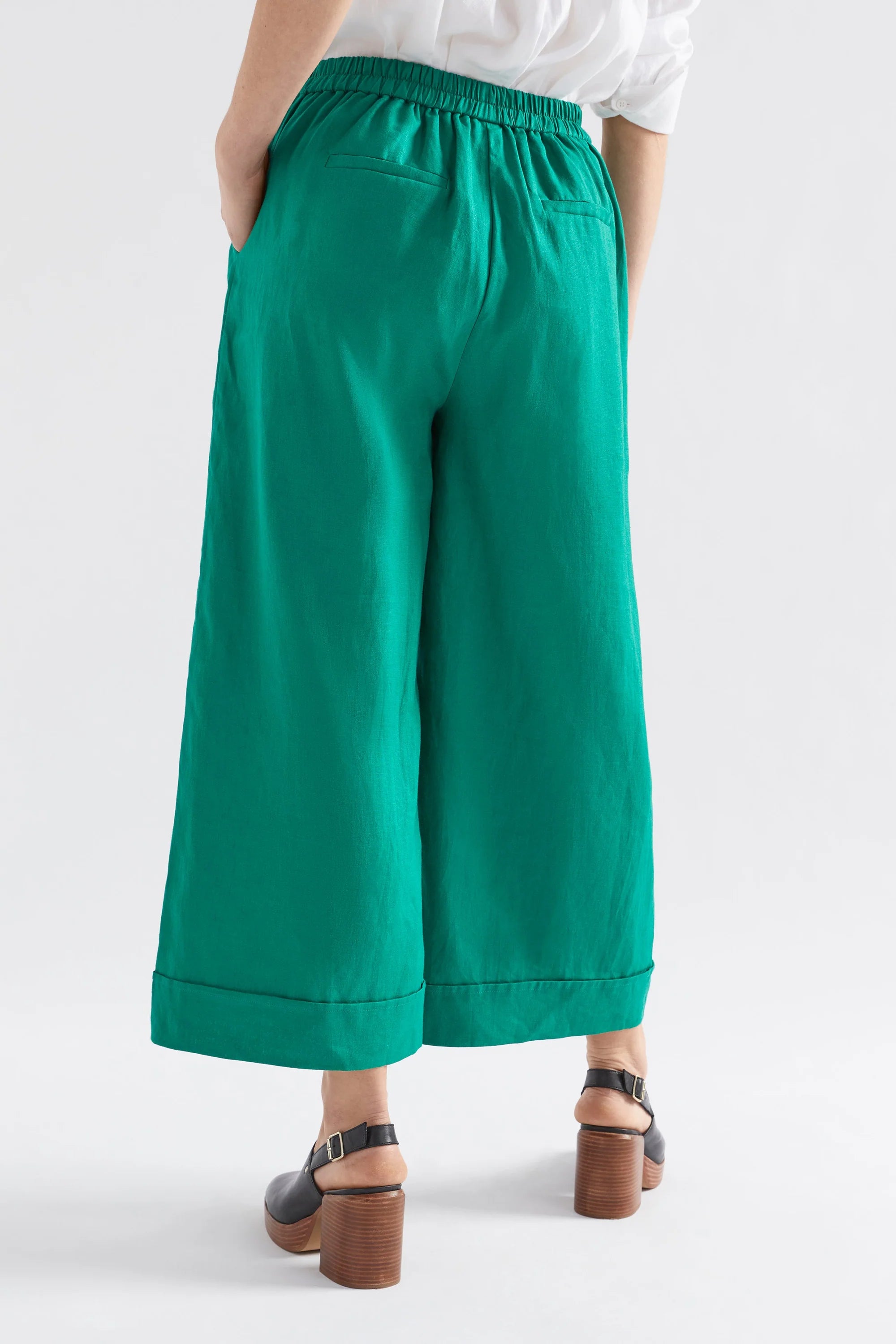 green culotte pants