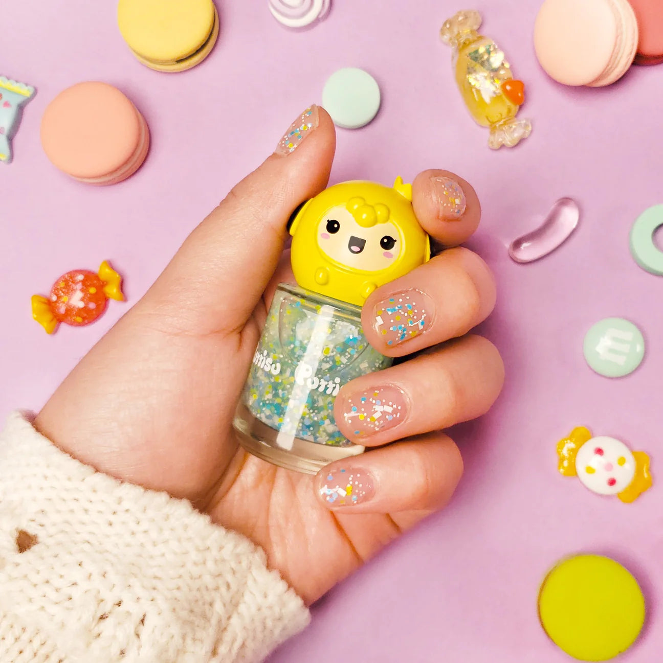 Puttisu kids glitter nail polish - Emerald Pond