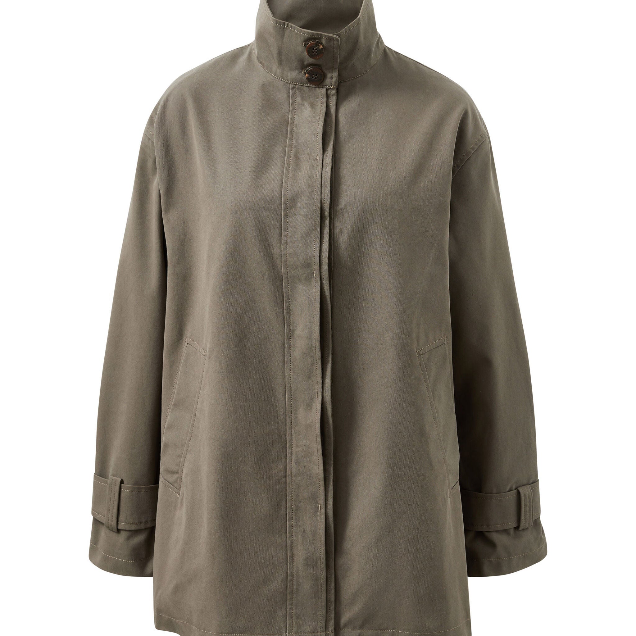 Estelle Funnel Neck Jacket - Moss by Ceres Life