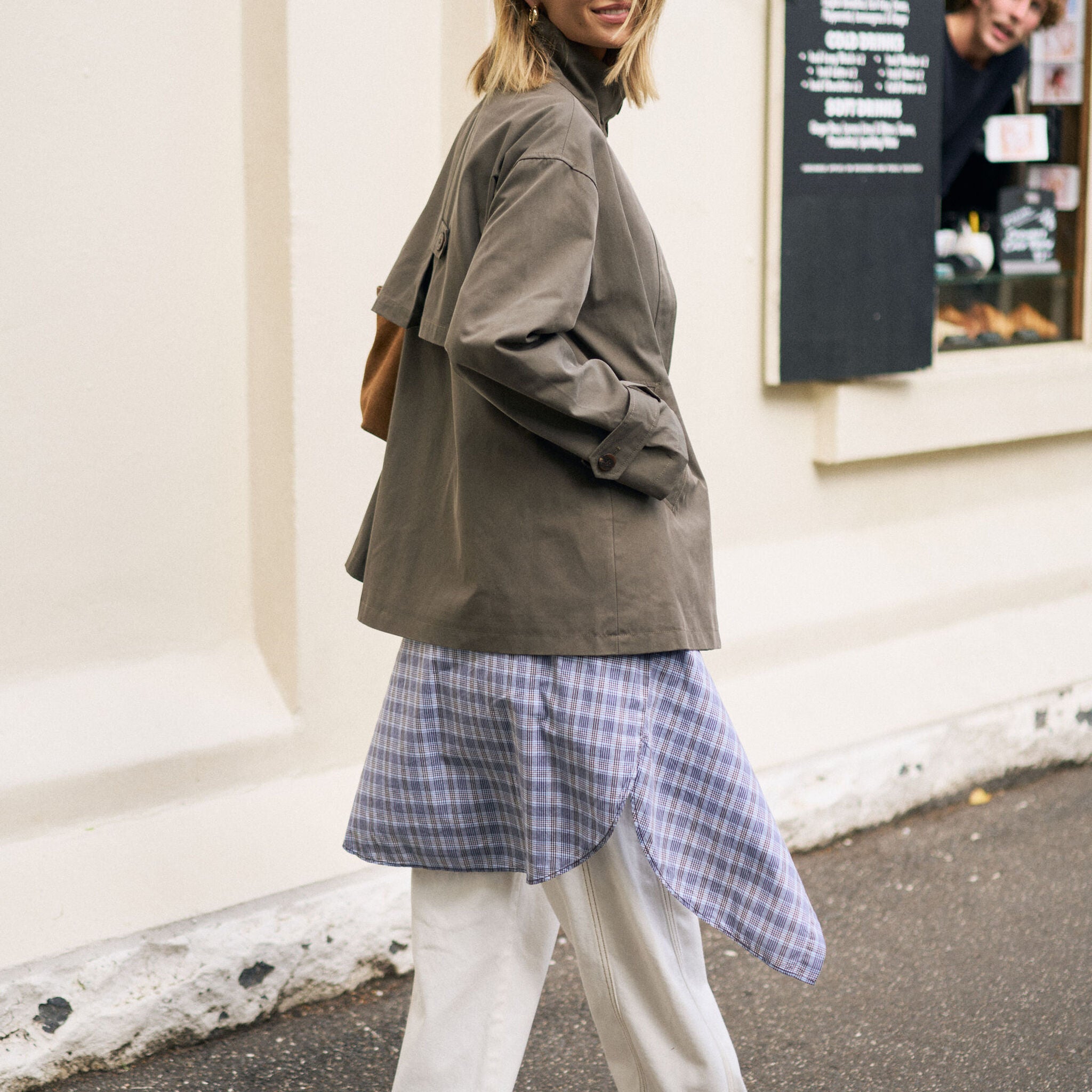 Estelle Funnel Neck Jacket - Moss by Ceres Life