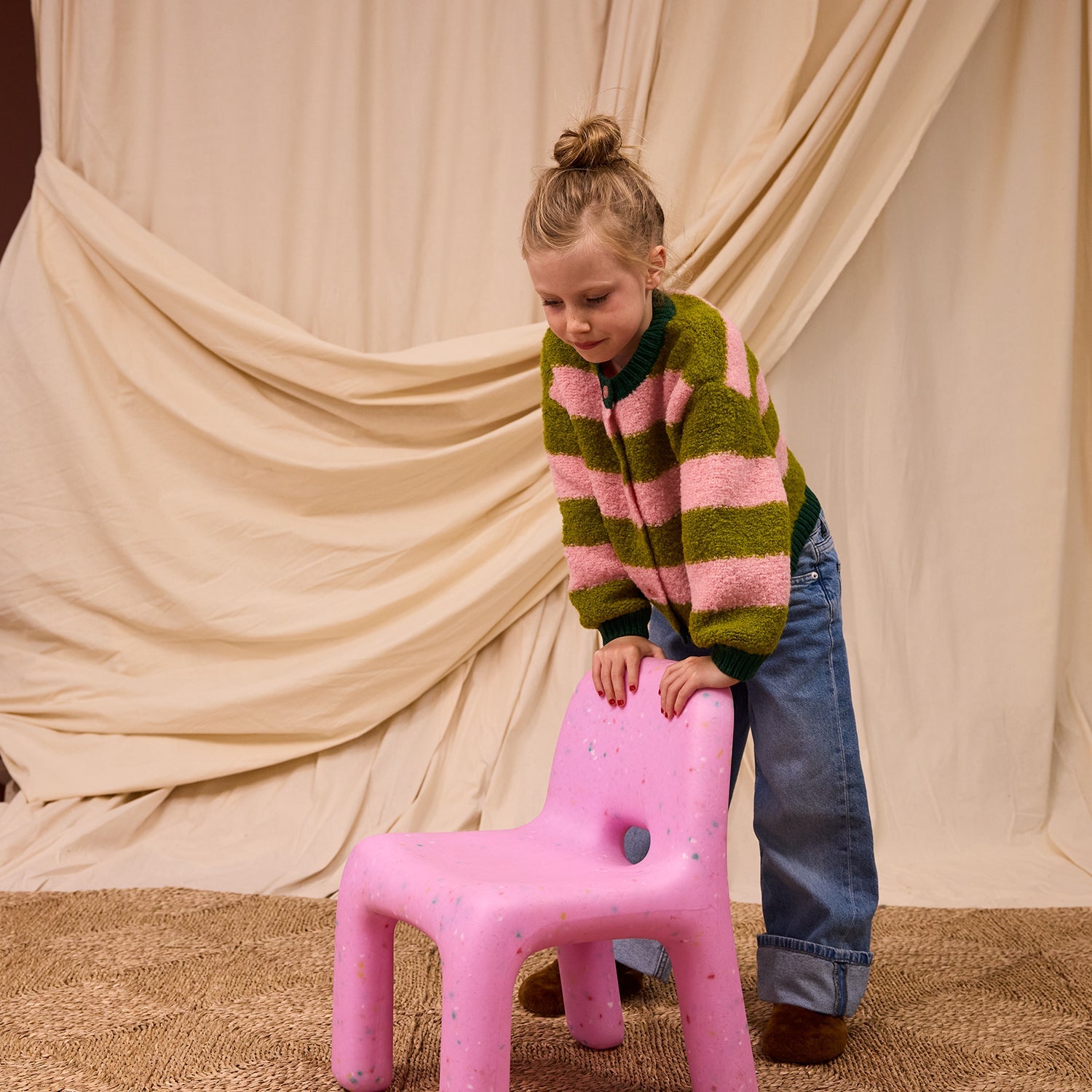 Estrid Kids Cardigan in Blush by Sage & Clare