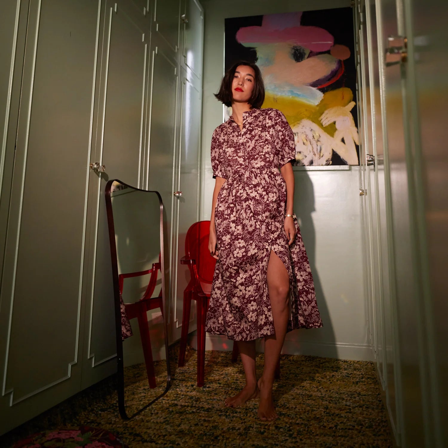 Evette Dress - Mahogany by Sage & Clare