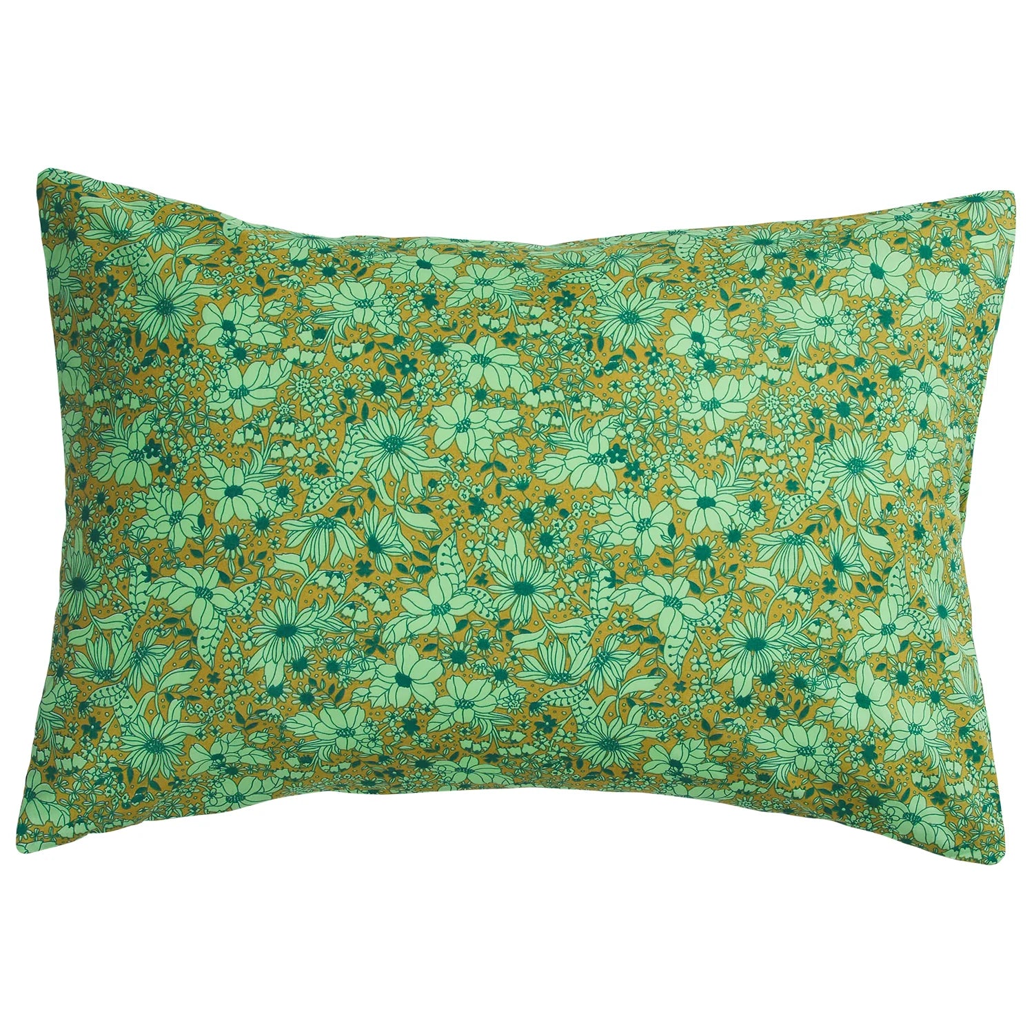 Evette Cotton standard pillowcase set Olive by Sage & Clare