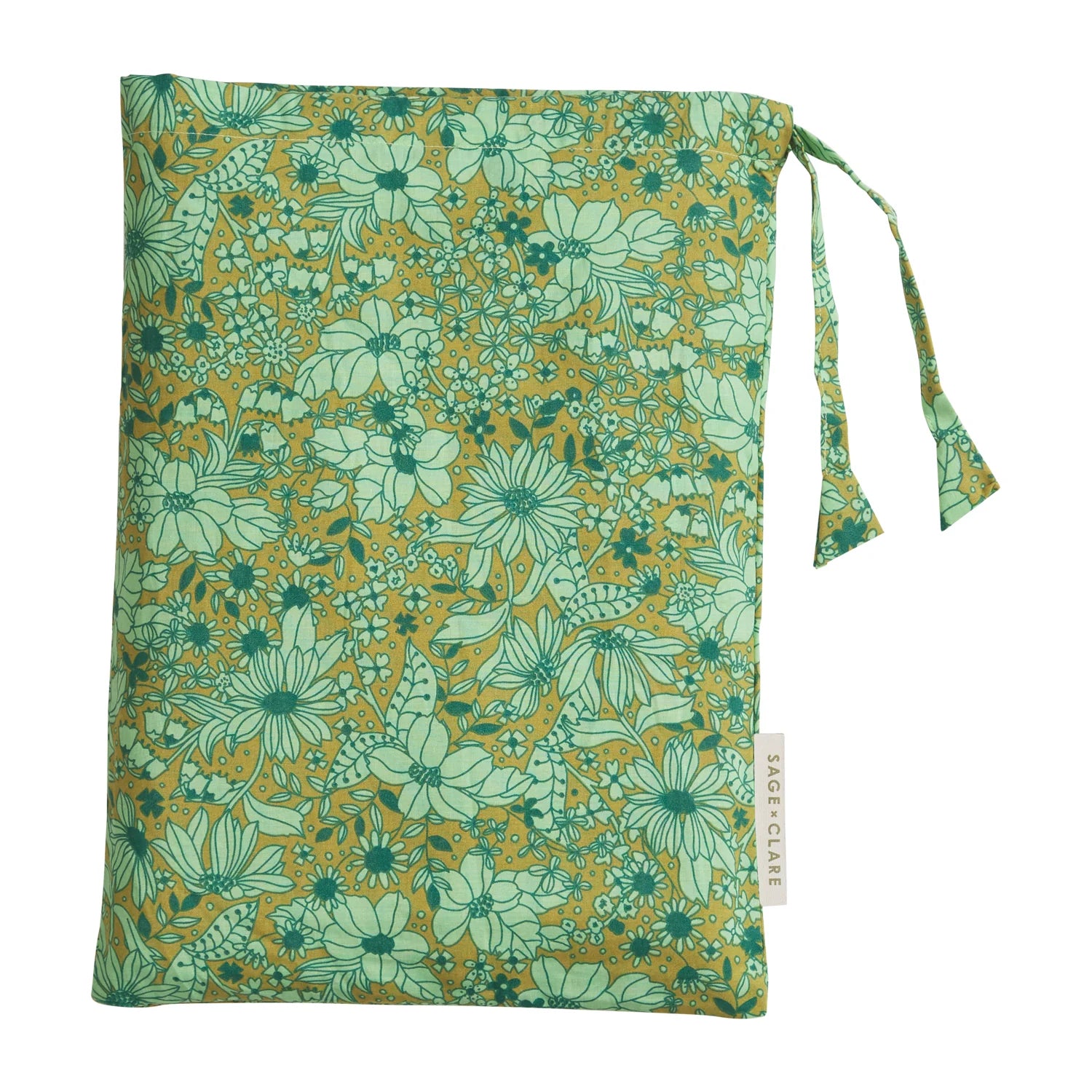 packaging of Evette Cotton standard pillowcase set Olive by Sage & Clare