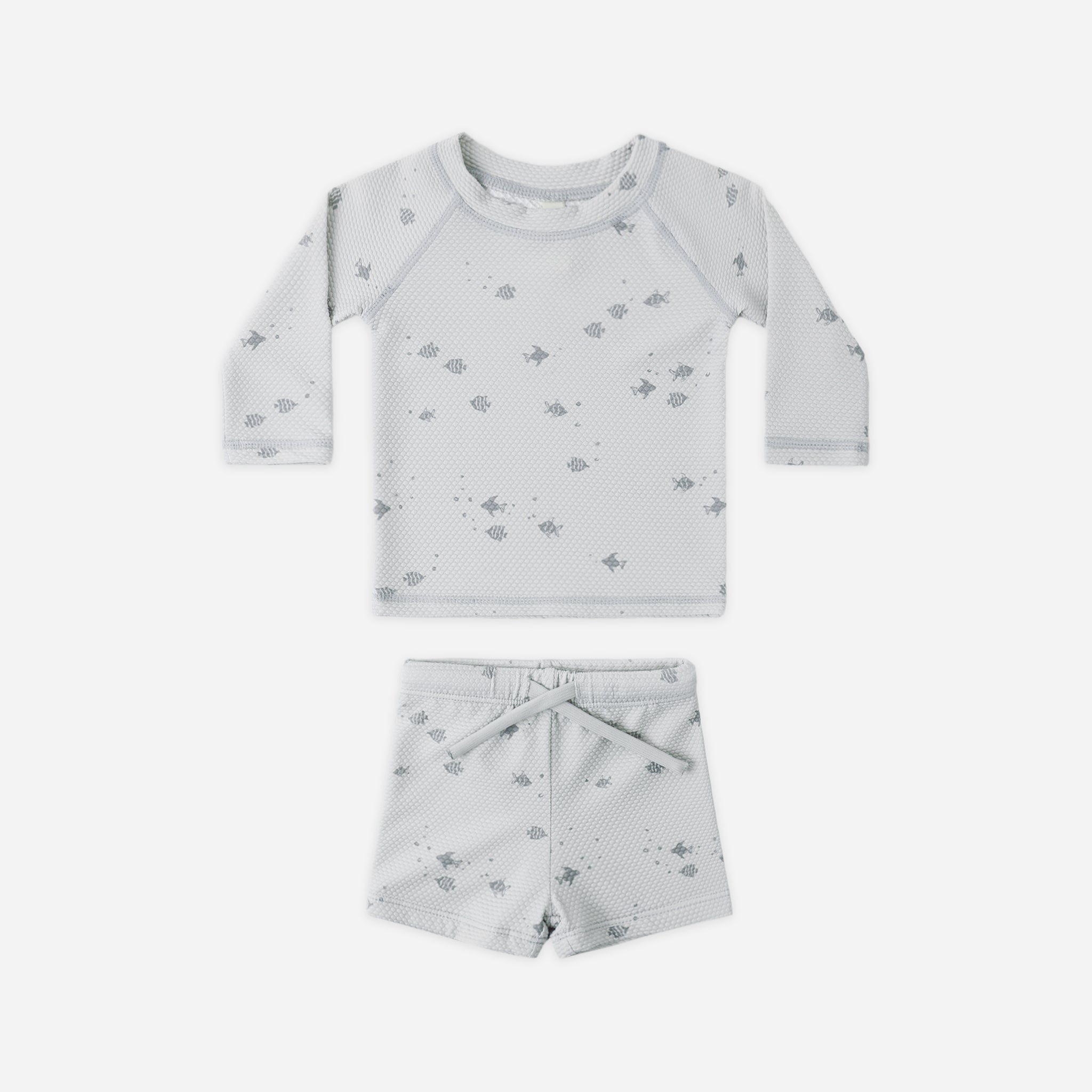 Finn Rashguard + Short Set Fish | Quincy Mae