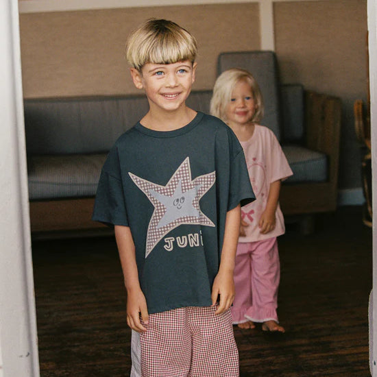 boy wearing Finn Tee by Juni