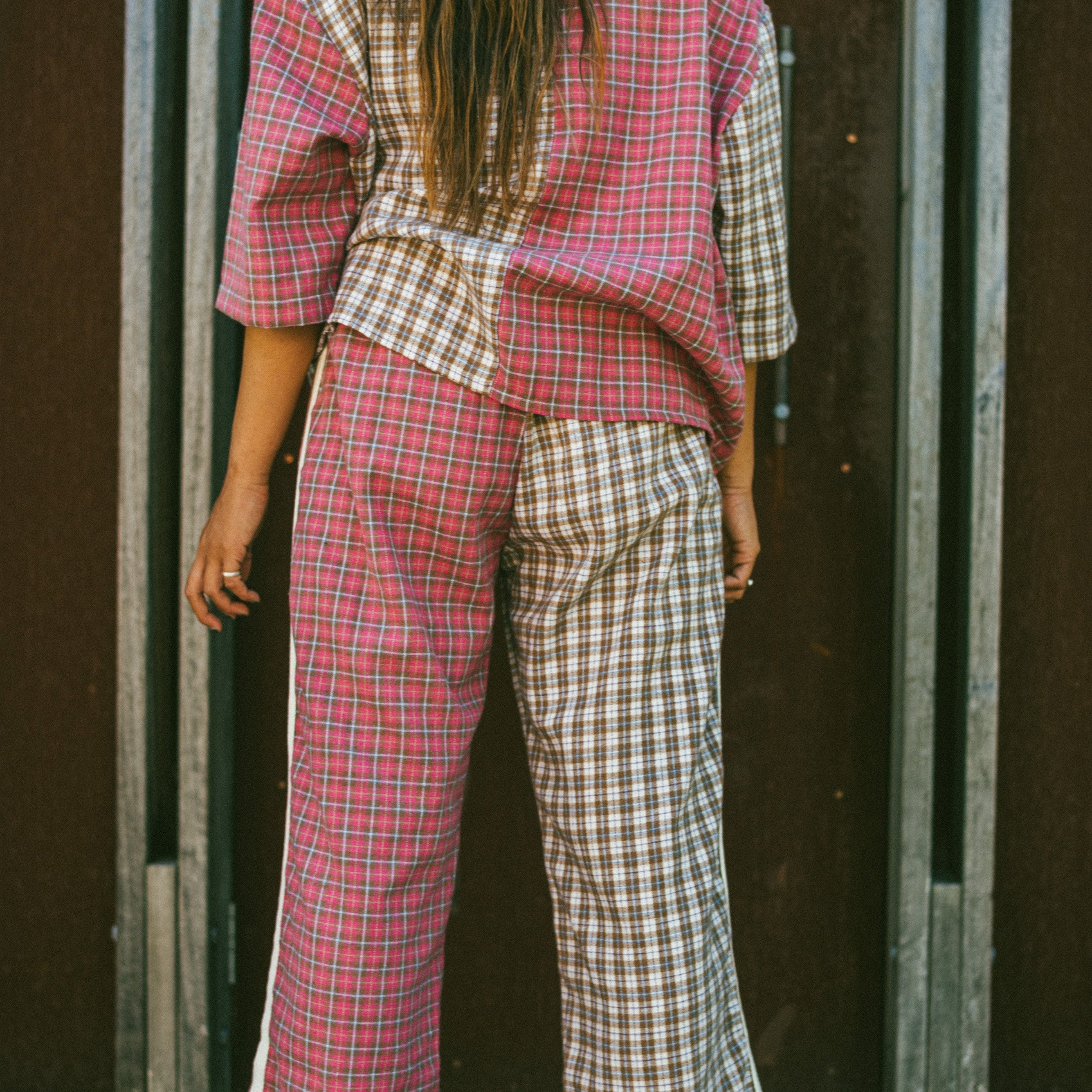 Pink check Atmosea pants