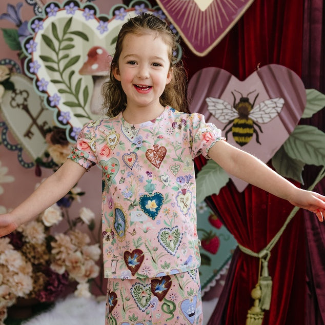 All My Hearts Plume Sleep Set in Parfait Pink by Fleur Harris