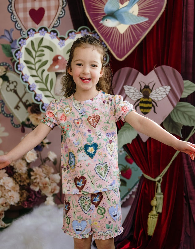 All My Hearts Plume Sleep Set in Parfait Pink by Fleur Harris