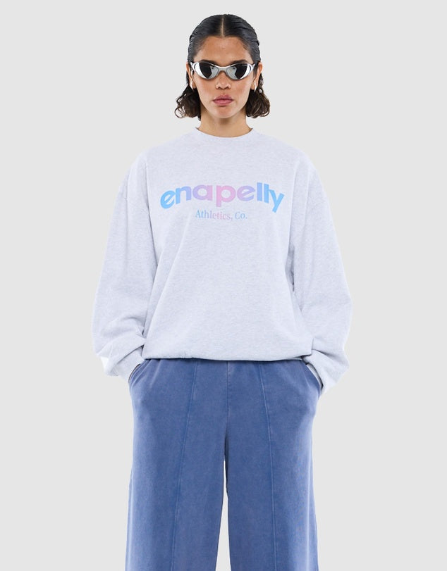 Flocked logo sweatshirt by Ena Pelly