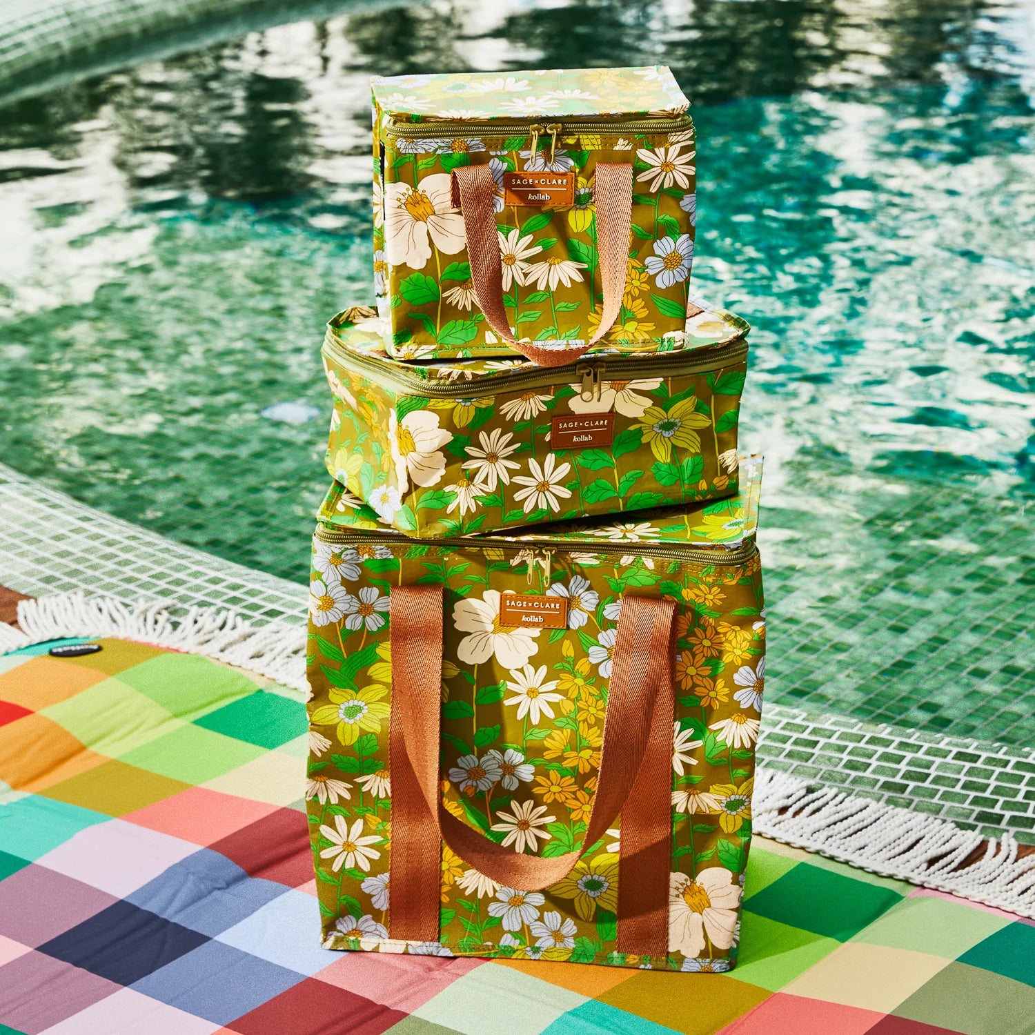 Kollab X Sage&Clare Toiletry Stash Bag - Floria by