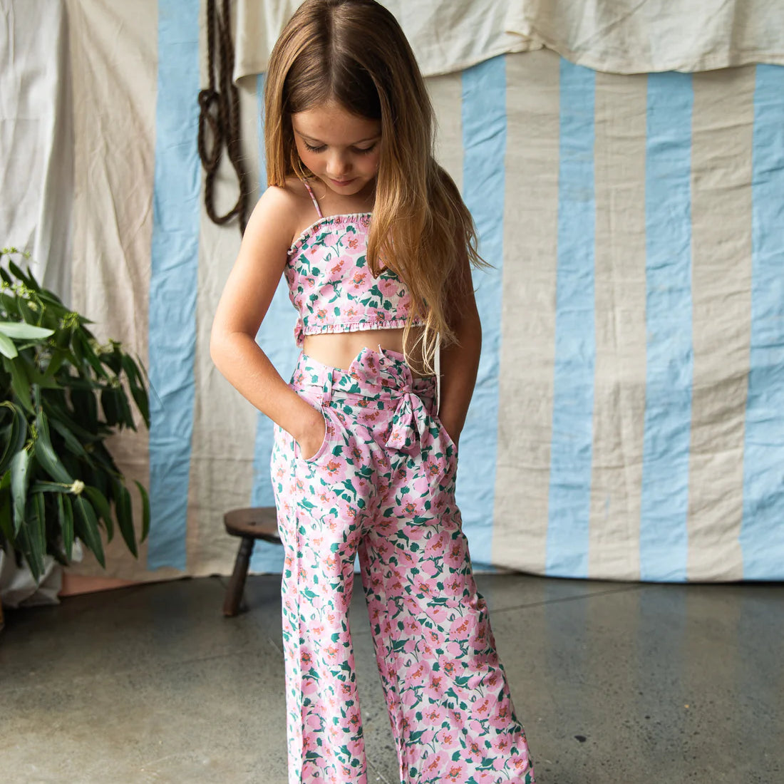 girl wearing Freya Pants – Sakura by Pearson & Pearson( formerly Bella & Lace )