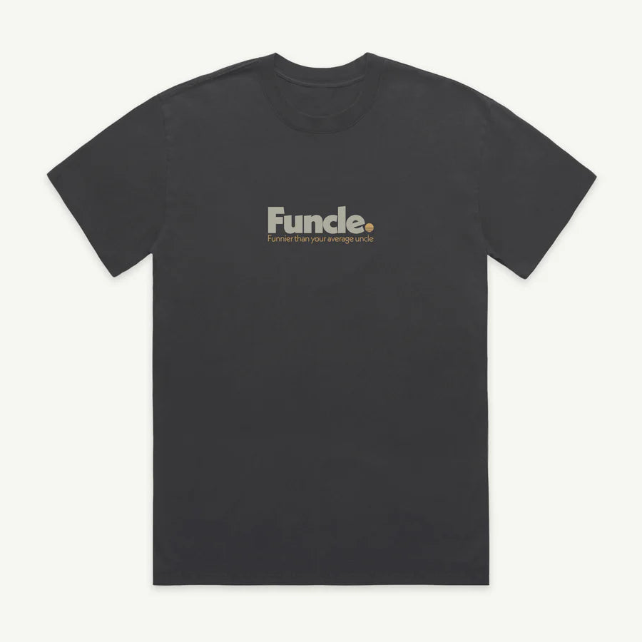 Funcle washed black tee by Banabae