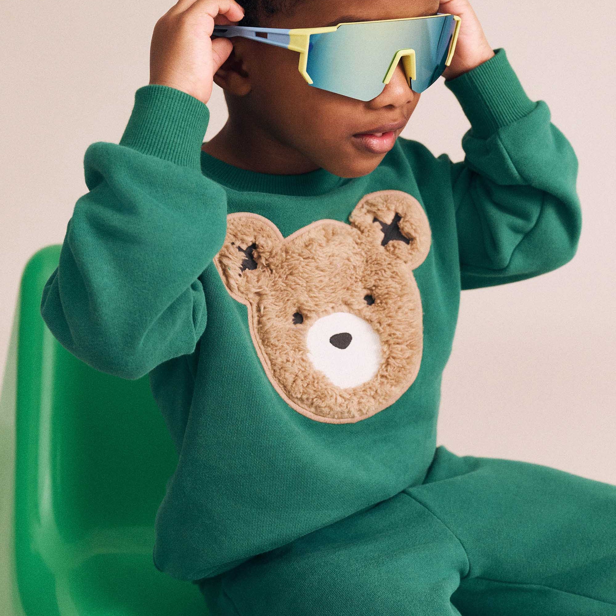 Furry Huxbear Emerald Sweatshirt | Huxbaby
