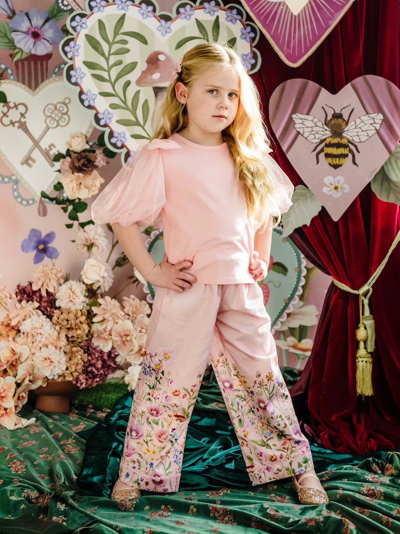 Garden of Dreams Meadow Pant - Pink by Fleur Harris