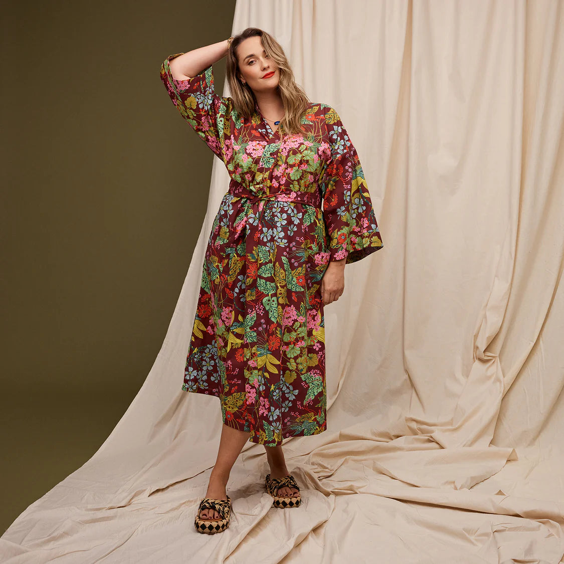 Genevieve Cotton Bath Robe by Sage & Clare GOTS organic cotton