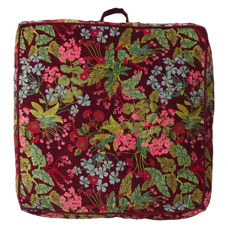 Genevieve Velvet Floor Cushion by Sage & Clare