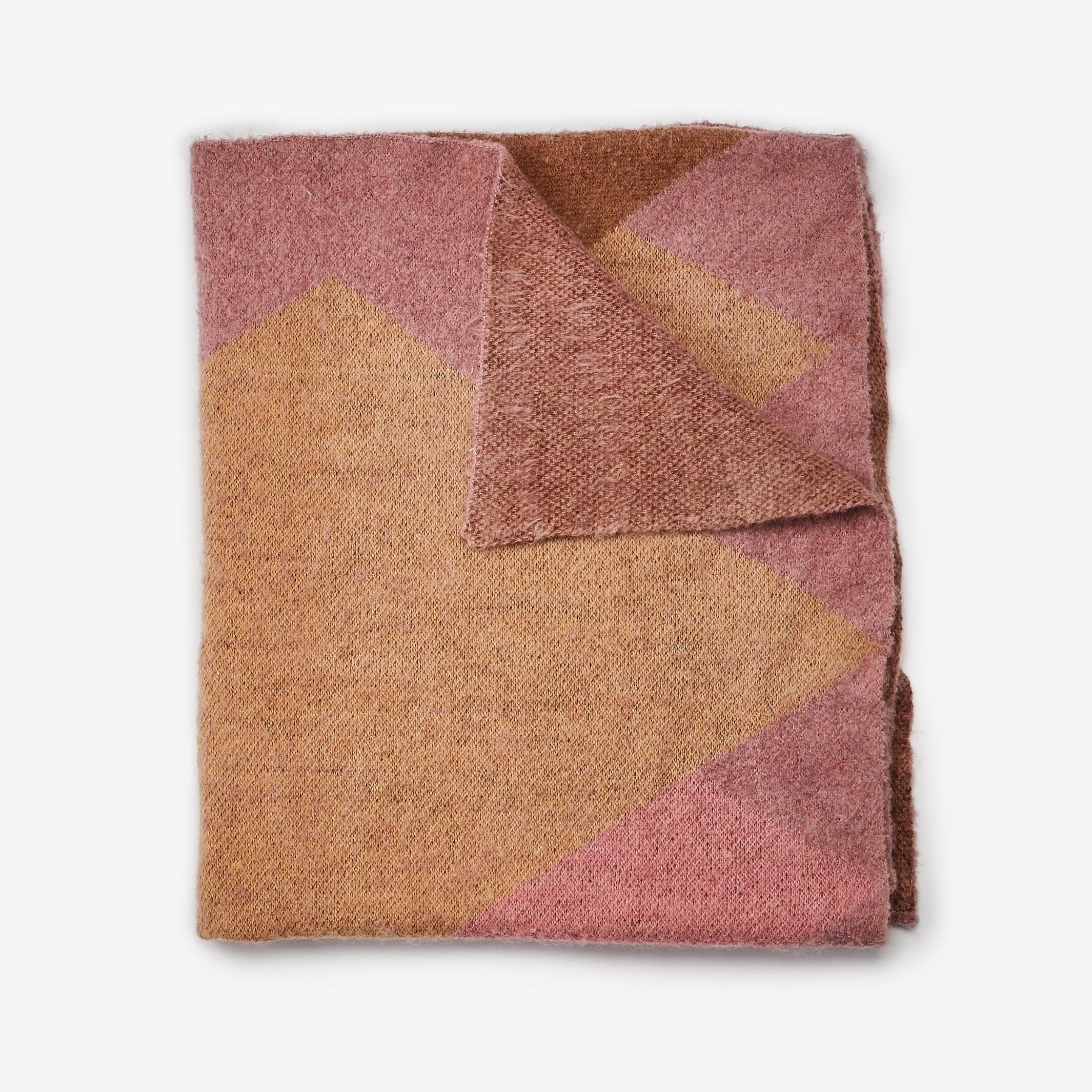 Geometric Pink Mohair Throw by Bonnie & Neil