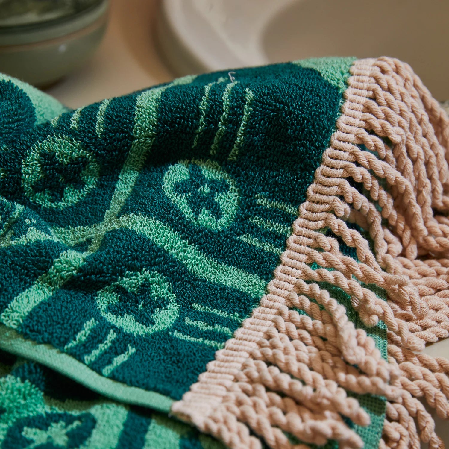 Details of Gigi Bath Sheet Emerald by Sage & Clare
