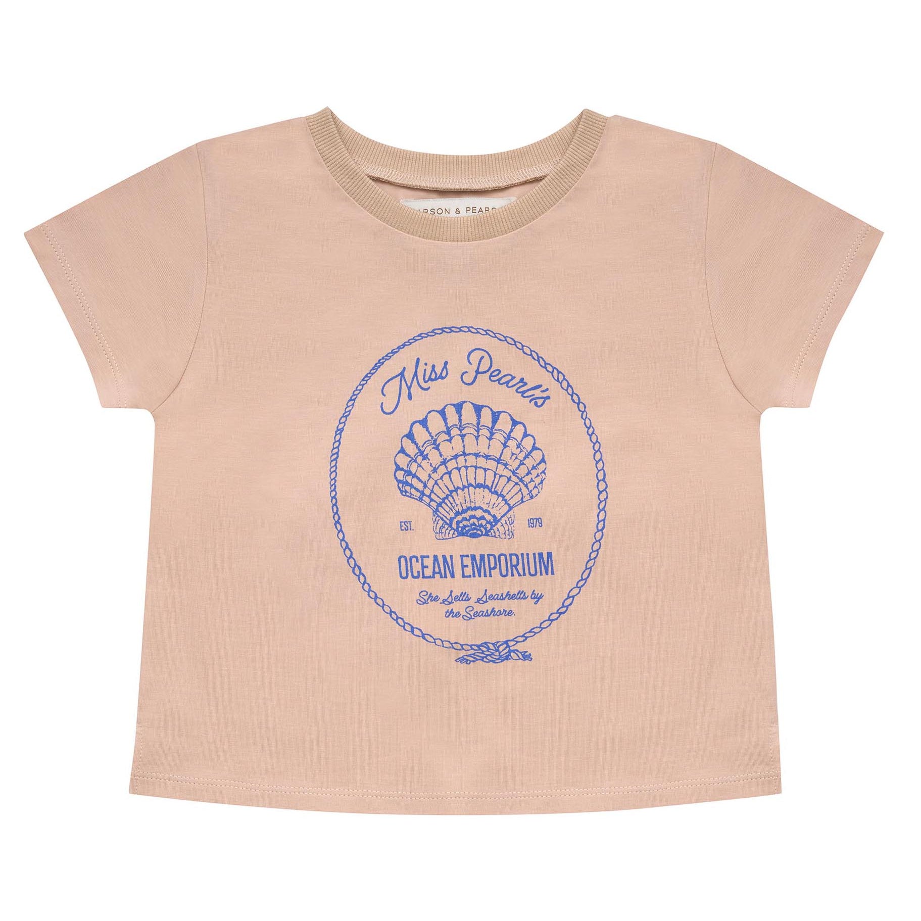 Girls Kate T-shirt Sand by Pearson and Pearson