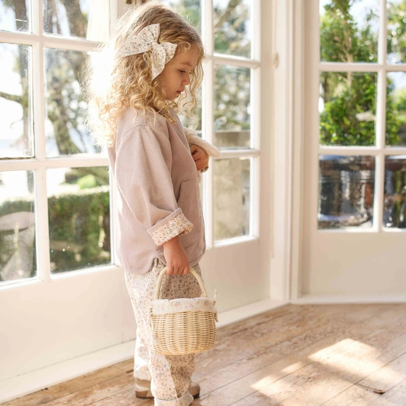 Girls light purple cord jacket by Jamie Kay