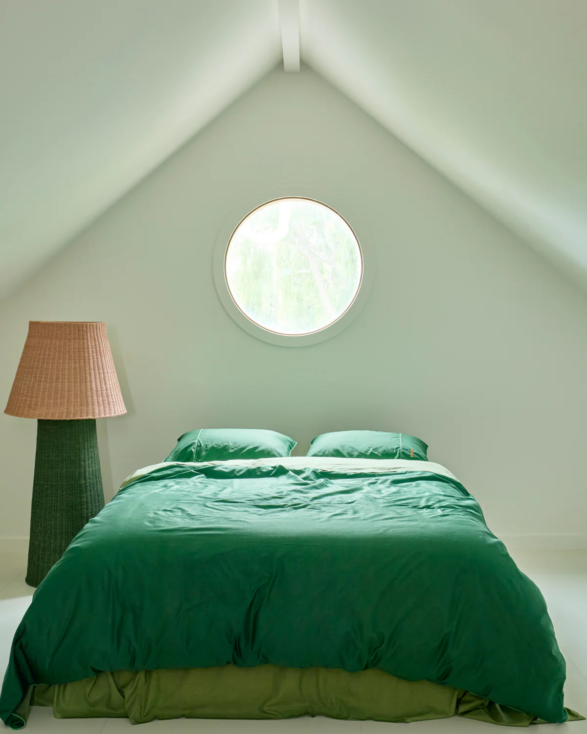 bamboo pillowcases - dark green