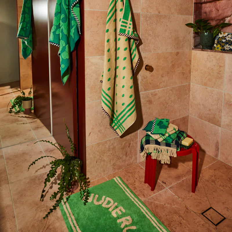 Green Nudie Rudie Bath Mat by Sage & Clare