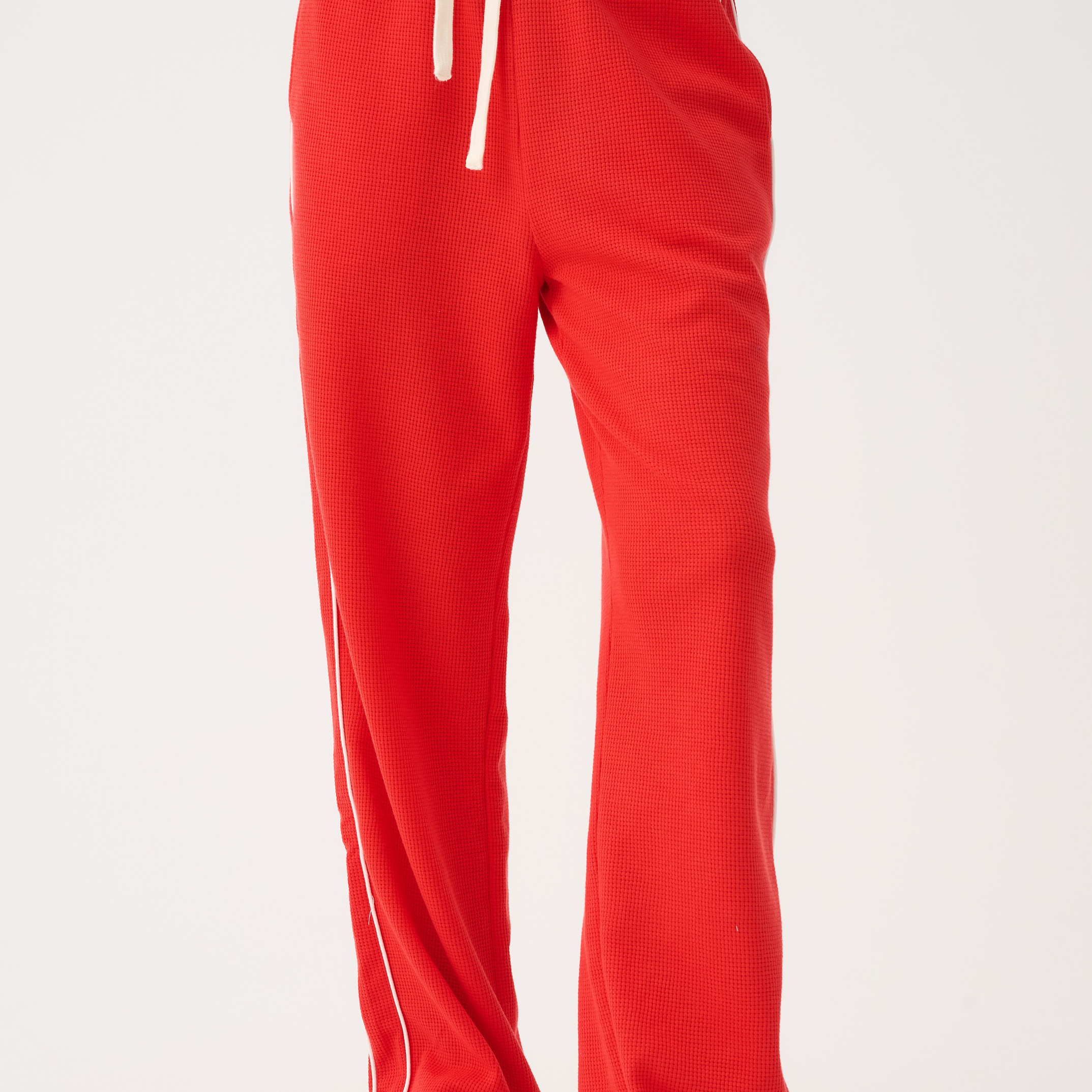 Siren Waffle Harlow Pant womens fashion bottoms - red with white stripes down the sides